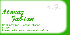 atanaz fabian business card