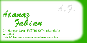 atanaz fabian business card